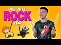 Learn song "Rock You" by Queen. Drum Lessons for Kids! Beat Band!