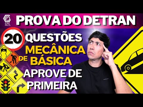 SIMULADO DO DETRAN 2024 - REVISÃO DE 20 QUESTÕES  - PROVA DE MECÂNICA BÁSICA 2024