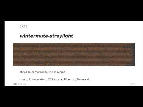 Vulnhub - Wintermute Straylight