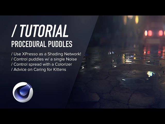 Puddles with an xpresso shader