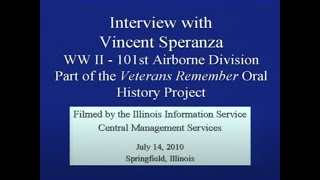 Vince Speranza Veterans Remember WWII Session 1