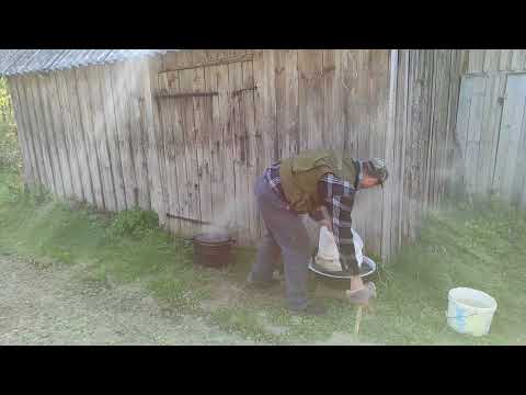 Пчеловодство. Перитопка воска дедовским просим способом. #воск #пасека #пчеловодство