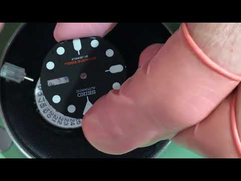 Seiko SKX007 movement replace hacking hand wind