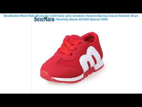 Breathable Mesh Kids Shoes for child baby girls sneakers Autumn/Spring Video