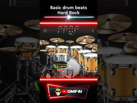 Hard Rock Drum Beat #shorts #drumbeats #drumlessons