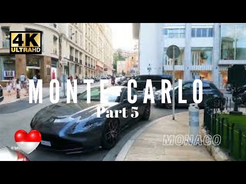 Monte-Carlo Walking Tour 5, MONACO 4k - Spring 2022