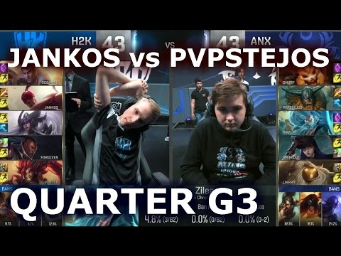 ANX vs H2K G3 - JANKOS vs PVPSTEJOS Player Experience Stream | Quarter Finals LoL S6 Worlds 2016