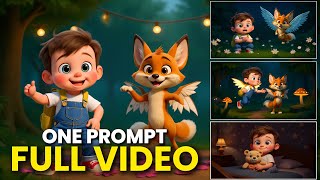 Make AI Kids Cartoon with One Prompt | Viral 3D Animation