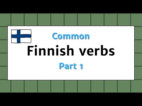 Learn Finnish verbs | Part 1 | with Finnish example sentences