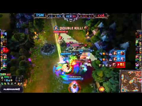 LCS NA Week 6 - TSM vs coL - WildTurtle Caitlyn Pentakill