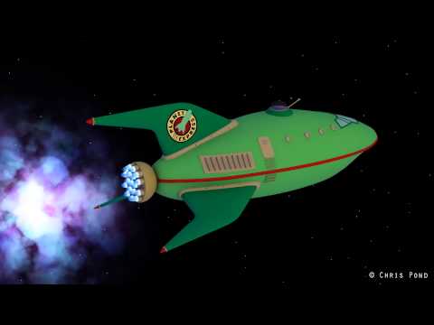 Futurama: Planet Express Ship Animation HD