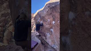 Video thumbnail of Stake Your Claim, V10. Red Rocks