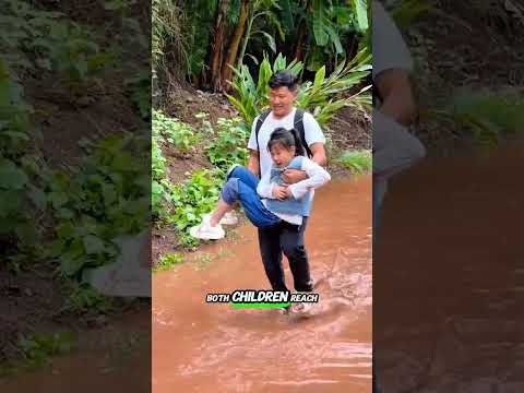 He Saved Two Little Girls and Cleaned a Dirty Drain | Humanity Still Exists💫#trendingshorts#shorts
