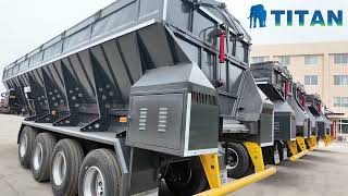 Titan 4 Axle Crawler Type Tipper Semi Trailer for Sale Kippauflieger kaufen - Bild 4 | Autoline LI Neuer Titan 4 Axle Crawler Type Tipper Semi Trailer for Sale Kippauflieger | Bild 4 - Autoline