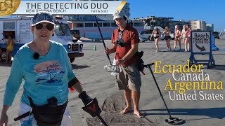Wow! Metal Detecting Foreign Coins & Beach Treasures Florida | The Detecting Duo S03E48