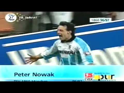 Piotr Nowak gol Bayern - TSV 1860 1-1 Bundesliga 01.11.1996