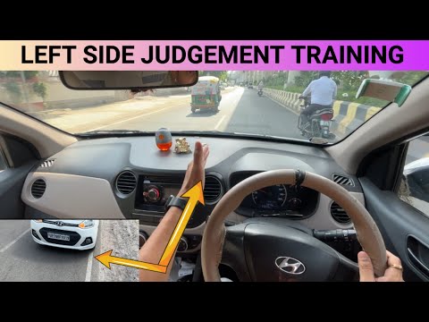 Left side judgement car driving training for new beginners @Drivewithankit