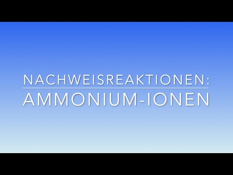Nachweisreaktionen: Ammonium-Ionen Nachweis (mit negativer Blindprobe)