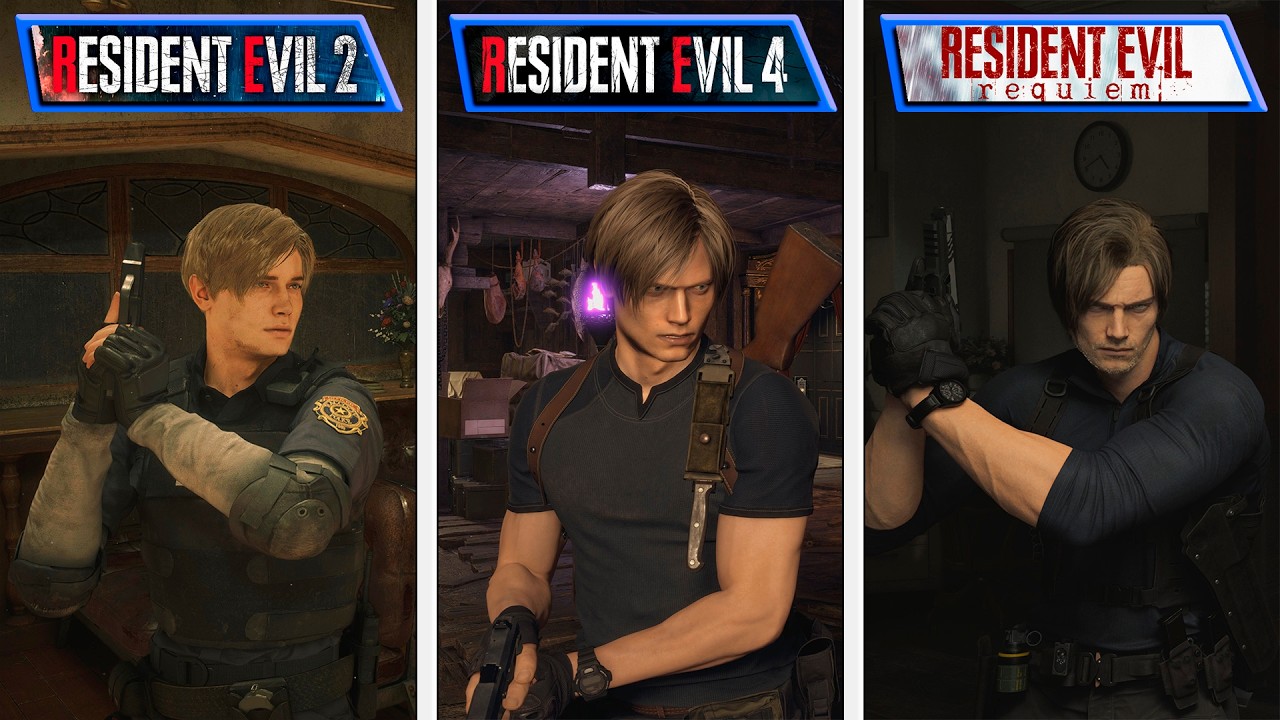 Resident Evil Requiem vs Residen Evil 2 & Resident Evil 4 Remakes | Direct Comparison