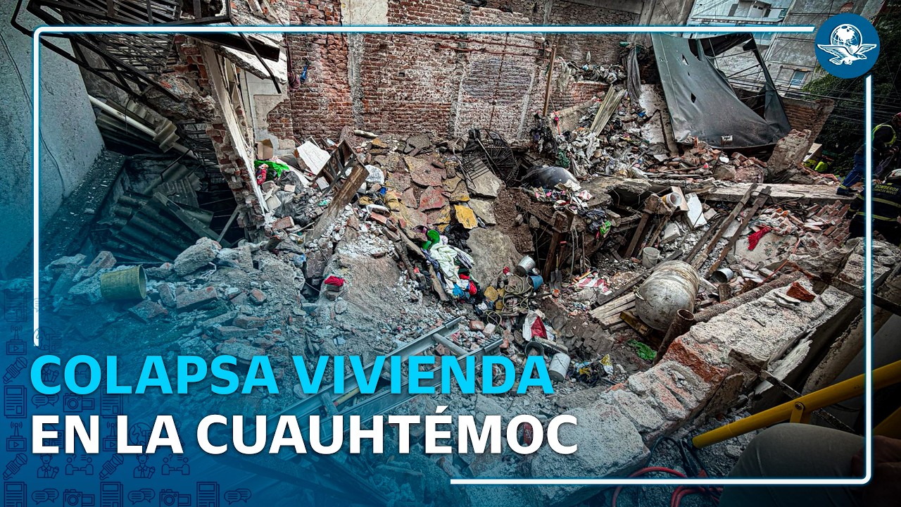 Colapso de inmueble en la CDMX deja una persona muerta y una herida