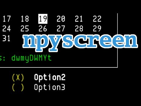 Npyscreen Rapid Ui Development For Pythoncurses