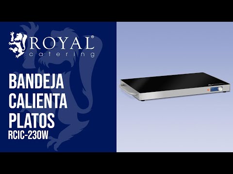 vídeo - Bandeja calienta platos - 240 W - acero inoxidable - 62 x 35 cm