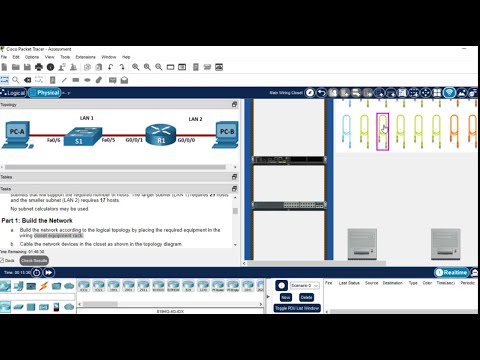 [CCNA1 v7.02- PRACTICAL FINAL EXAM] ITN Final Skills Exam (PTSA) | Simple Networking Project in PKT
