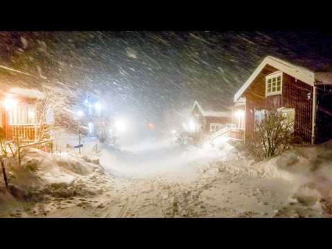 BLIZZARD & Winter Life in small-town ARCTIC Village: Surviving Snow Storm Alone in a Van: Shops, Gas