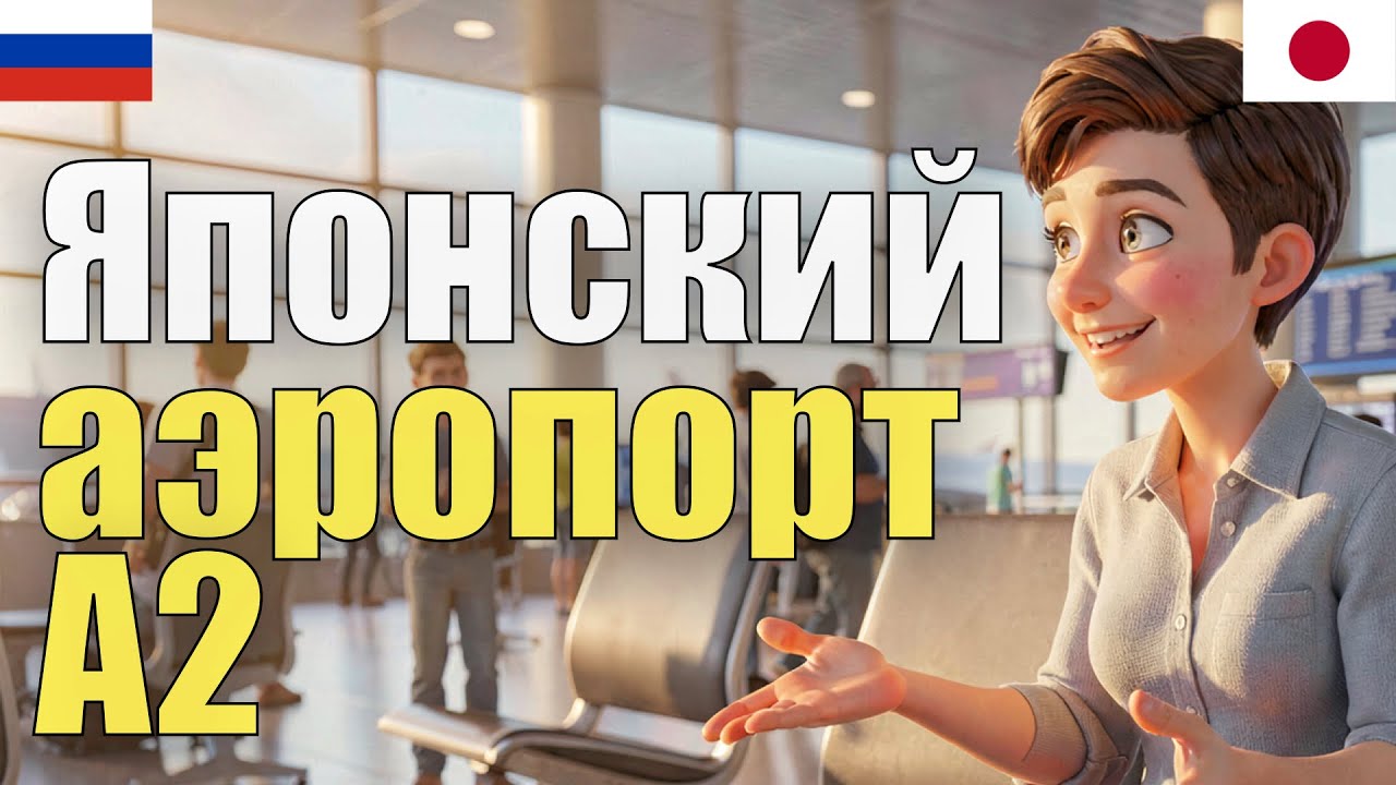 Японский аэропорт А2 | Практика аудирования | c хираганой | словарь
