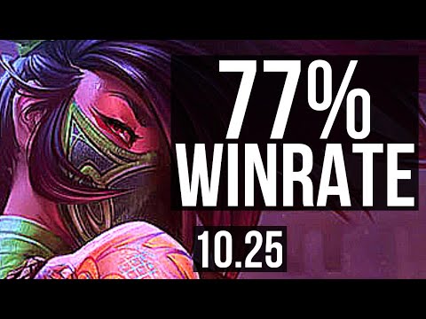 AKALI vs KATARINA (MID) | 77% winrate, Legendary, 11/3/4 | BR Master | v10.25