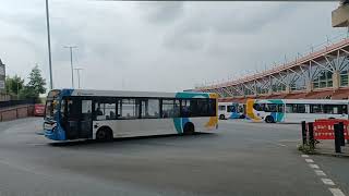 STAGECOACH BUS ROUTE 15 LEAVING MANSFIELD BUS STATION - ADL Enviro200 36521 FX12BVM