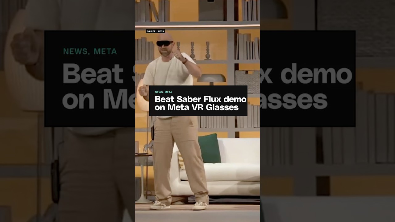 Beat Saber Flux demo on Meta VR glasses