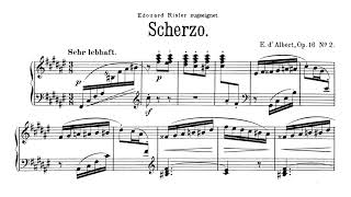 d'Albert - Scherzo, from 4 Pieces for Piano, Op. 16 (Audio+Sheet) [Lane]