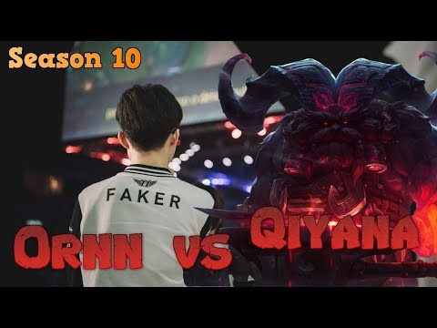 Faker - Ornn vs Qiyana Mid - Patch 10.1 LoL Season 10 KR Ranked | League of Legends Replays