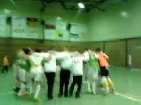 Cistierna FS celebrando el titulo de Campeones de Liga