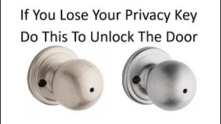 How To Unlock Bathroom Door If You Lose Your Privacy Lock Key The Smart & Easiest Way