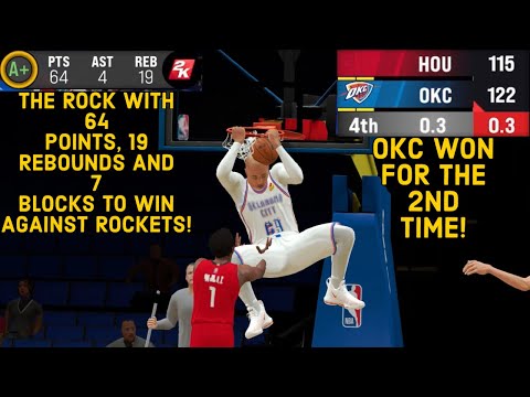 ROCK WITH 64 POINTS TO CARRY OKC TO WIN! | NBA 2K22 Mobile The Rock Series Ep. 13 | anakindave