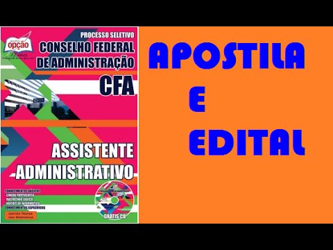 Edital e Apostila Concurso CFA 2015 Assistente Administrativo