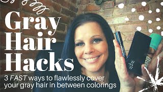 How To Cover Stubborn Gray & White Hair At Home Without Dye | Tutorial | Hide Those Grey Roots!