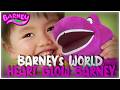 BARNEY S WORLD HEART GLOW BARNEY PLUSH CLIP 30s
