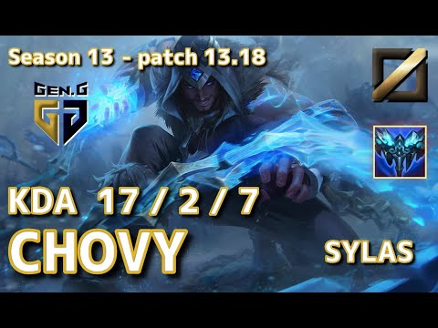 【KRサーバー/C1】Gen.G Chovy サイラス(Sylas) VS ラックス(Lux) MID - Patch13.18 KR Ranked【LoL】