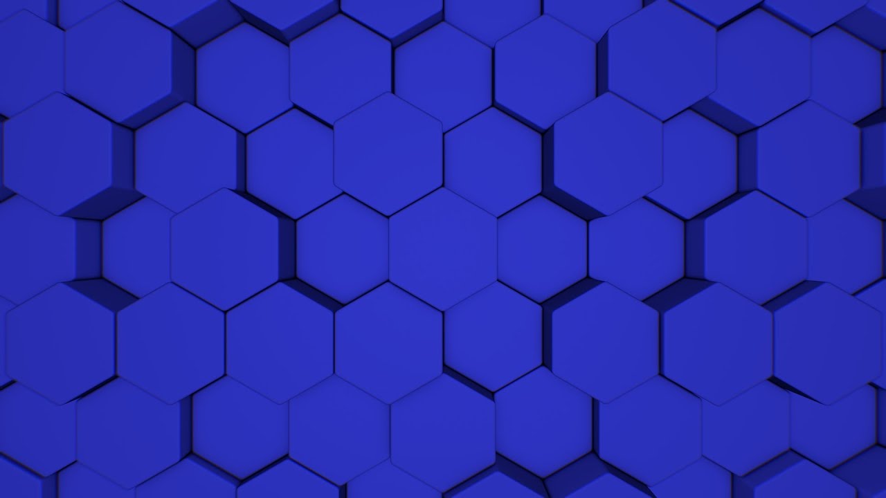 Abstract Blue Geometric Hexagon Shape Honeycomb Pattern Surface Tiles 4K Motion Background for Edits