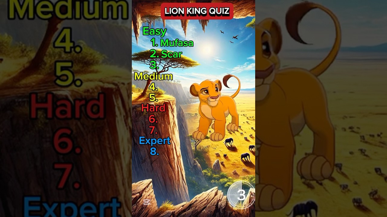 Guess the Lion King Characters in 3 SECONDS | DISNEY MOVIE QUIZ #quiz #trivia