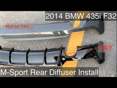 BMW 2014 435i F32 Msport Rear Diffuser Install - Lesson Learned