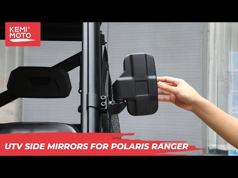 How to install UTV Side Mirrors Compatible with Polaris Ranger & Defender | Kemimoto
