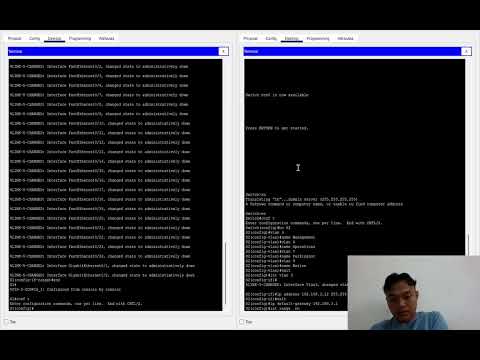 Konfigurasi Packet Tracer 4.2.8 Lab - Configure Router-on-a-Stick Inter-VLAN Routing