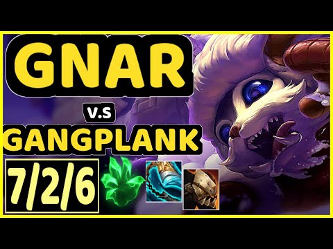 VVERT (GNAR) vs GANGPLANK - 7/2/6 KDA TOP GAMEPLAY - BR Ranked GRANDMASTER