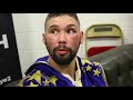 HE S GOT A F HARD HEAD TONY BELLEW MAKES WAY FROM RING TO DRESSING ROOM IMMEDIATE REACTION
