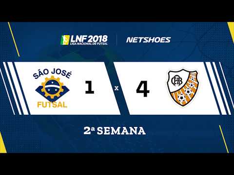LNF2018 - São José 1 x 4 ACBF - Gols - 2ª Rodada