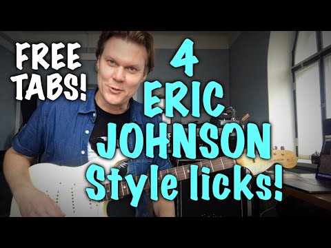 4 wonderful Eric Johnson guitar licks lesson by Marko Karhu, free TABS!